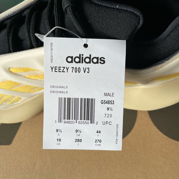 Yeezy 700 v3 Safflower Size 10 - Picture 3 of 5